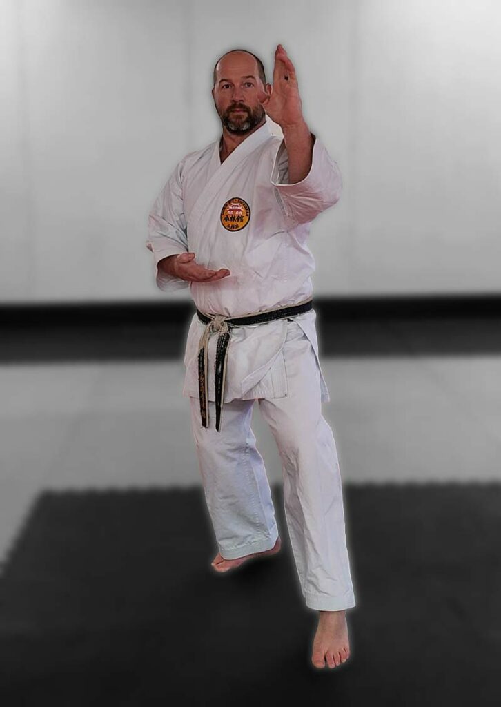 Sensei Foster practicing Shorin Ryu Karate