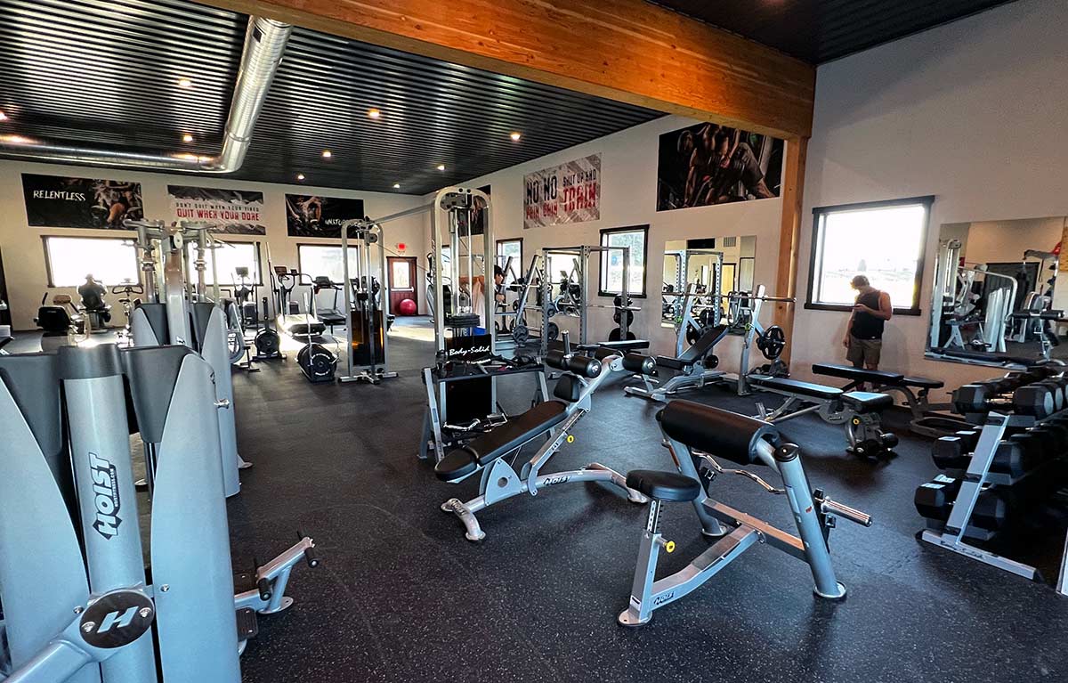 photo of free weights at Foster's Fitness